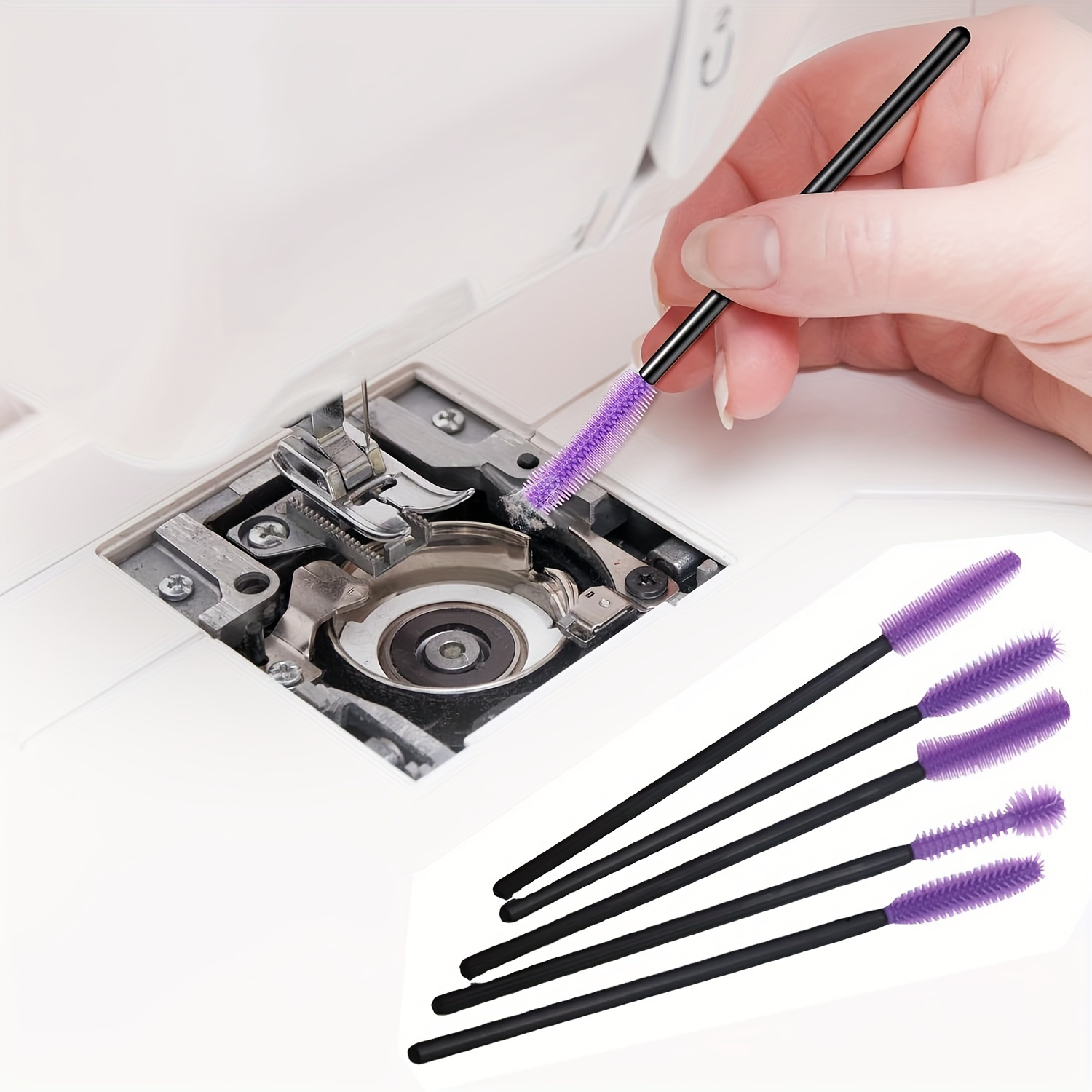 

20-piece Silicone Sewing Machine Cleaning Brush Set - Reusable, Thick Bristles For Hard-to-reach Areas