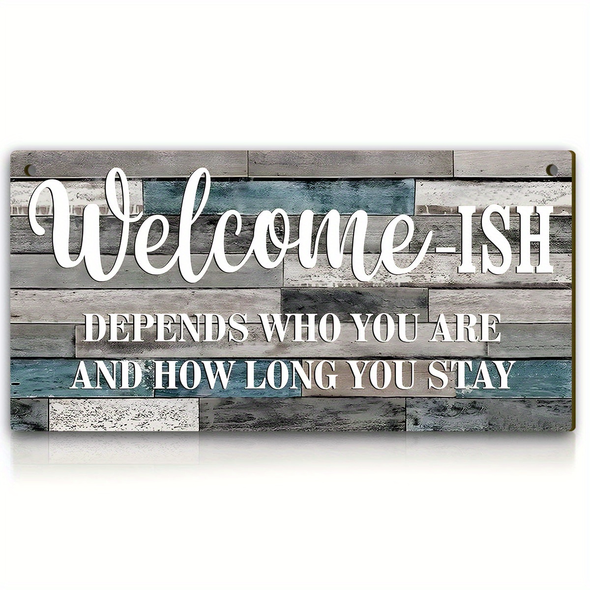 

Funny Farmhouse Welcome Sign Wooden Signs With Sayings For Wall Decor Front Door - Rustic Tin Sign For Home Porch Decor Gifts