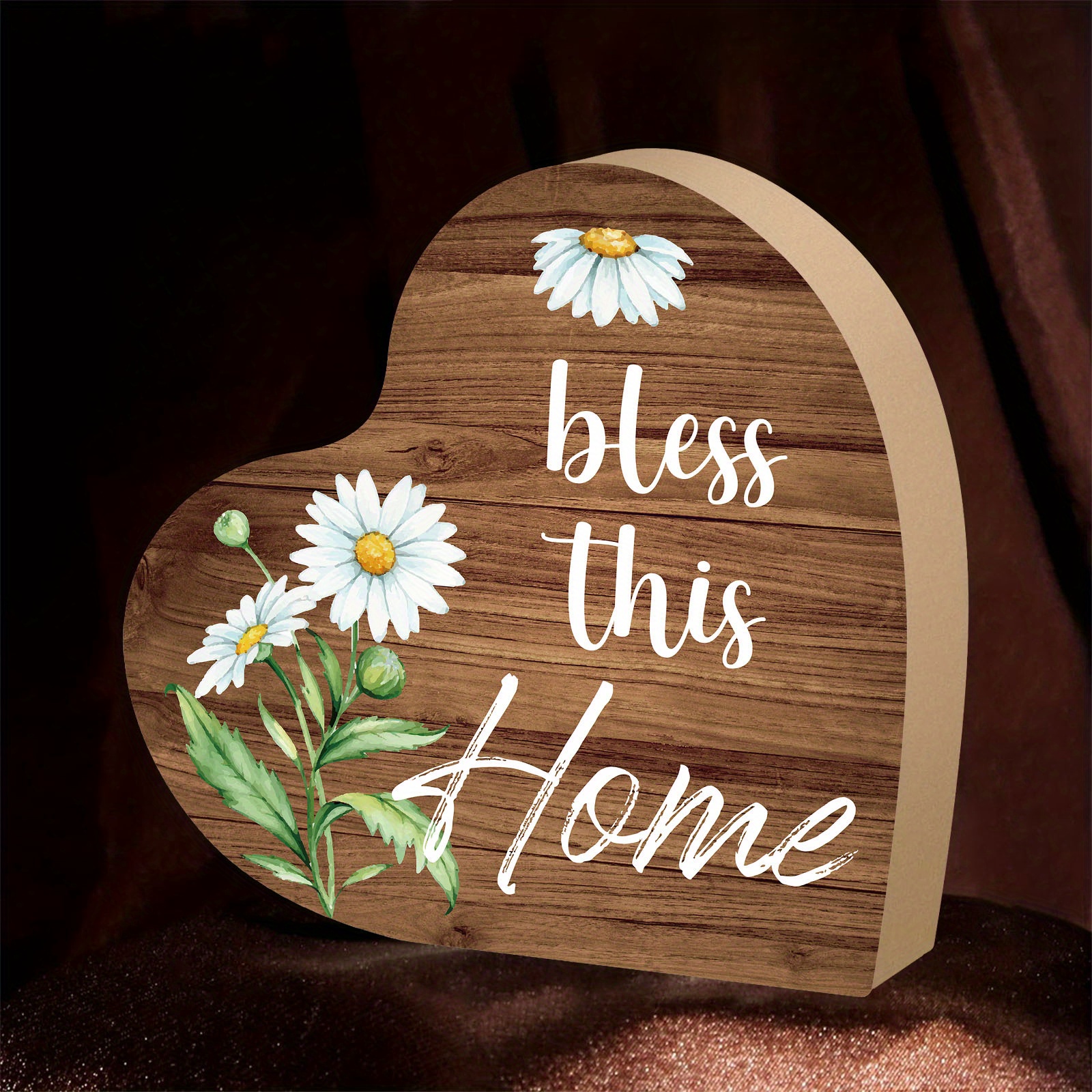 1pc This -shaped Wood Decoration - Retro Country Style Wall Tabletop Decoration, Holiday Party Decoration Suitable For Room Bedroom, Thanksgiving Christmas Gifts, Housewarming Gifts