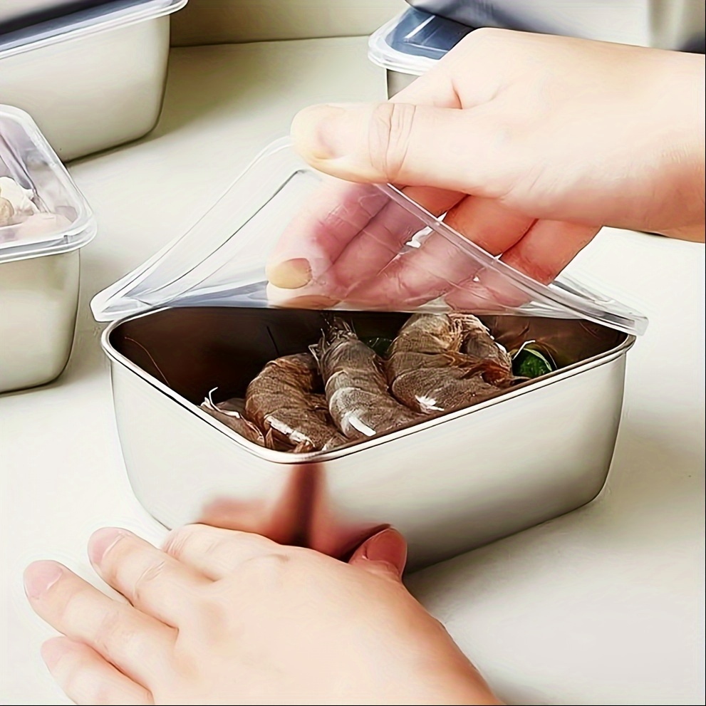 

10pcs, Stainless Steel With A Safe Leak-proof Lid And Stackable Design, Ideal For Camping, Picnics, School Lunches, Office Snacks And Kitchen Organizing, A Storage Solution