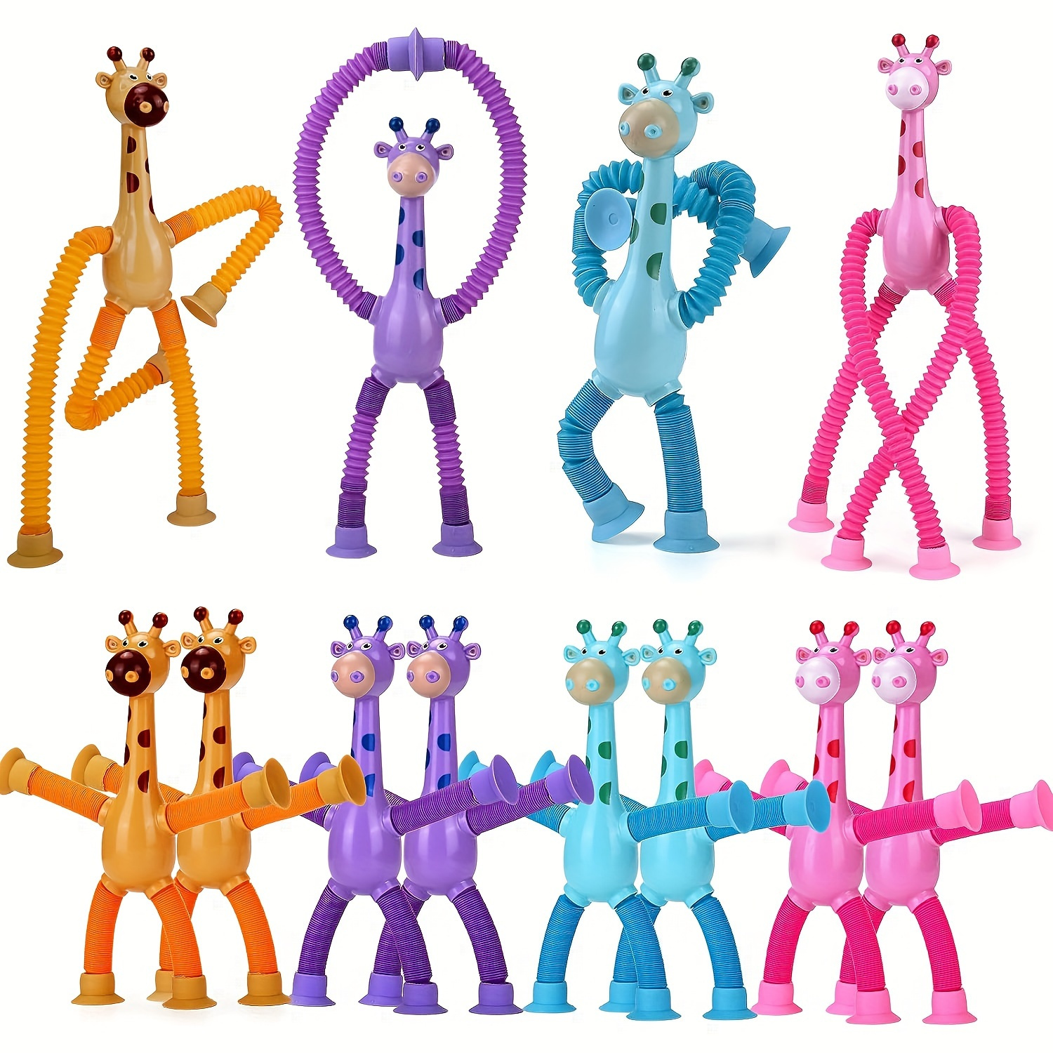 

Adorable Cartoon Suction Cup Giraffe Toy - Interactive Learning Fun, Develops Cognitive Skills - Perfect Unisex Gift For Christmas, Thanksgiving, And New Year