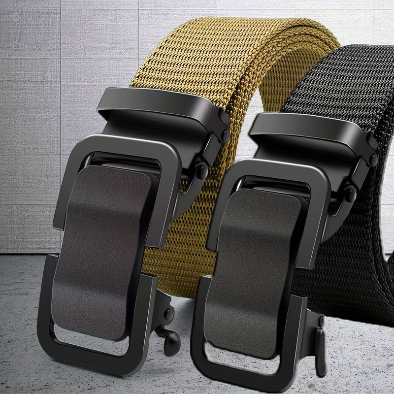 Men's Tactical Canvas Belt with Automatic Buckle