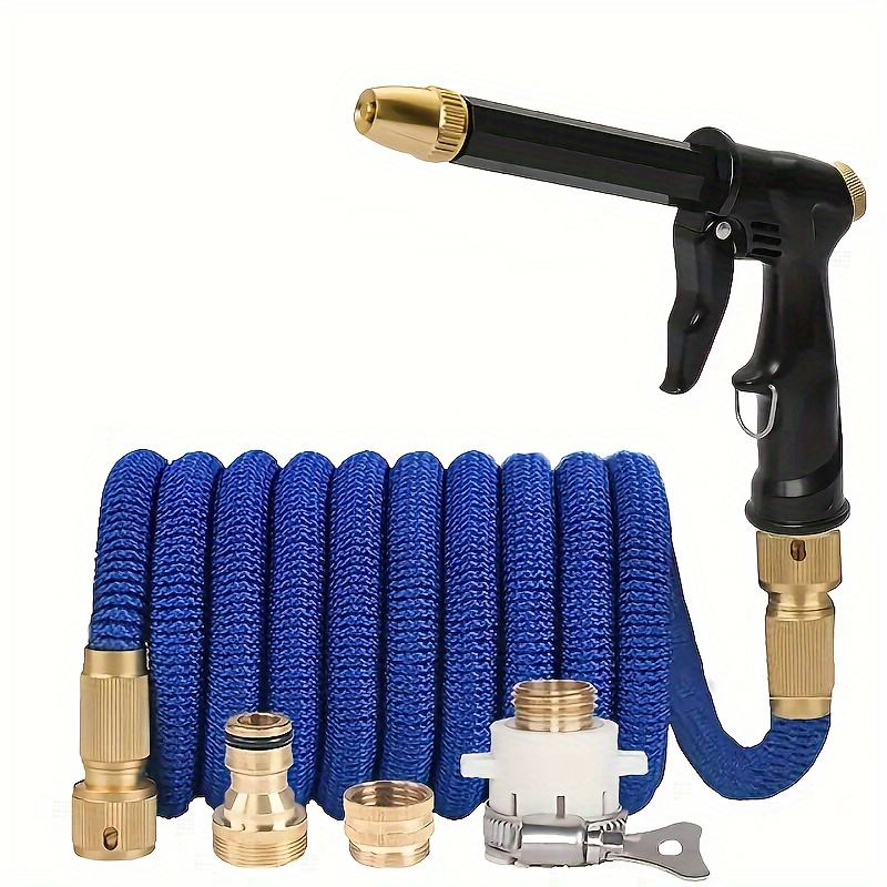 

High-pressure Car Wash Hose With Extendable Spray Gun - Durable Abs Resin, No Battery Required For Efficient Cleaning