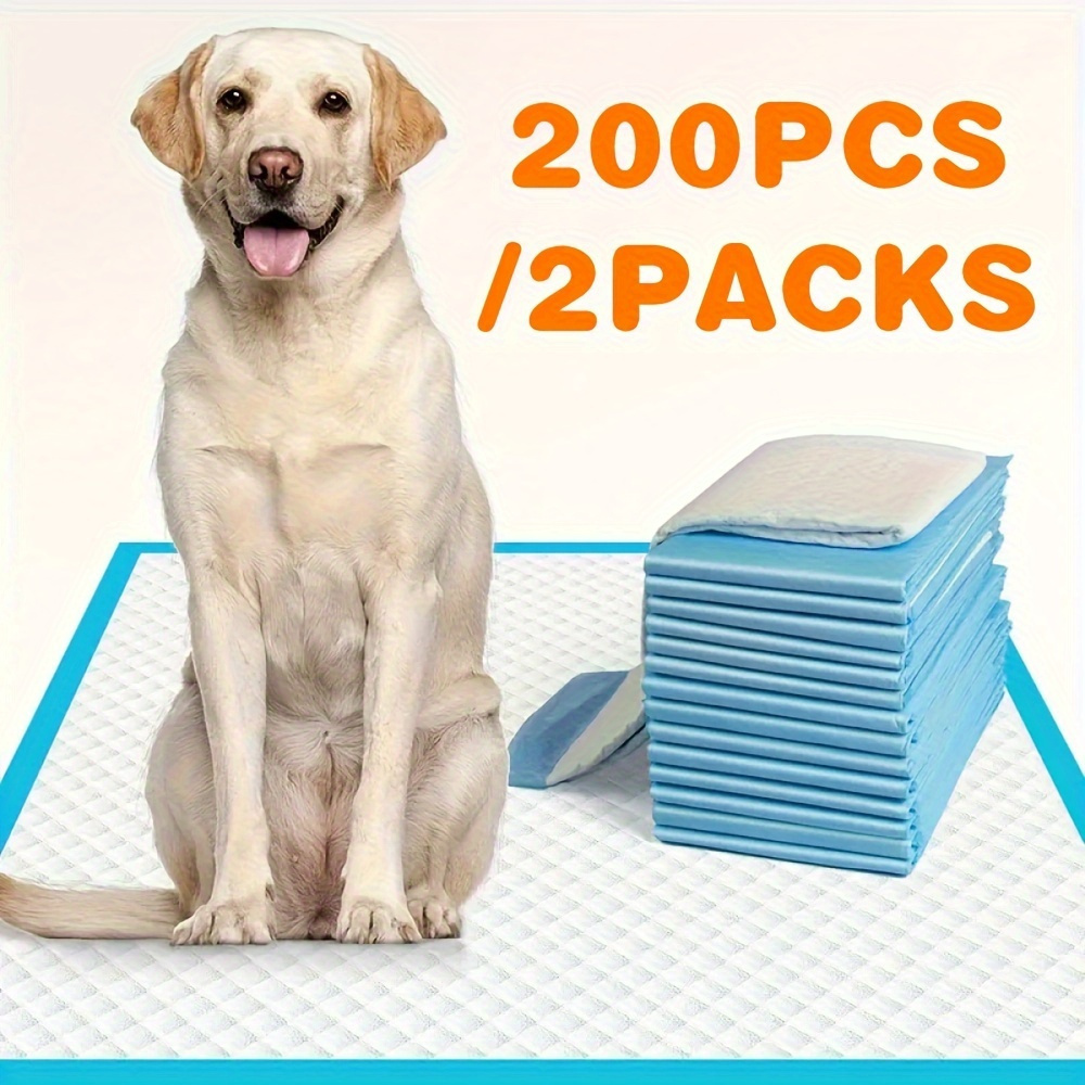 

200pcs Dog Pee Pads Extra Large 23"x 23", L-large Training Puppy Pee Pads Super Absorbent & Leak-proof, L Disposable Pet Pad And Potty Pads For Dogs, Puppies, Doggie, Manufactured In Us