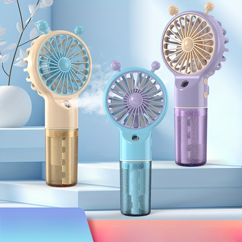 

Portable Handheld Misting Fans, Rechargeable Battery Operated Personal Water Spray Fans, Mini Cooling Mister For Travel, Beach, And Outdoor Activities, Assorted Colors