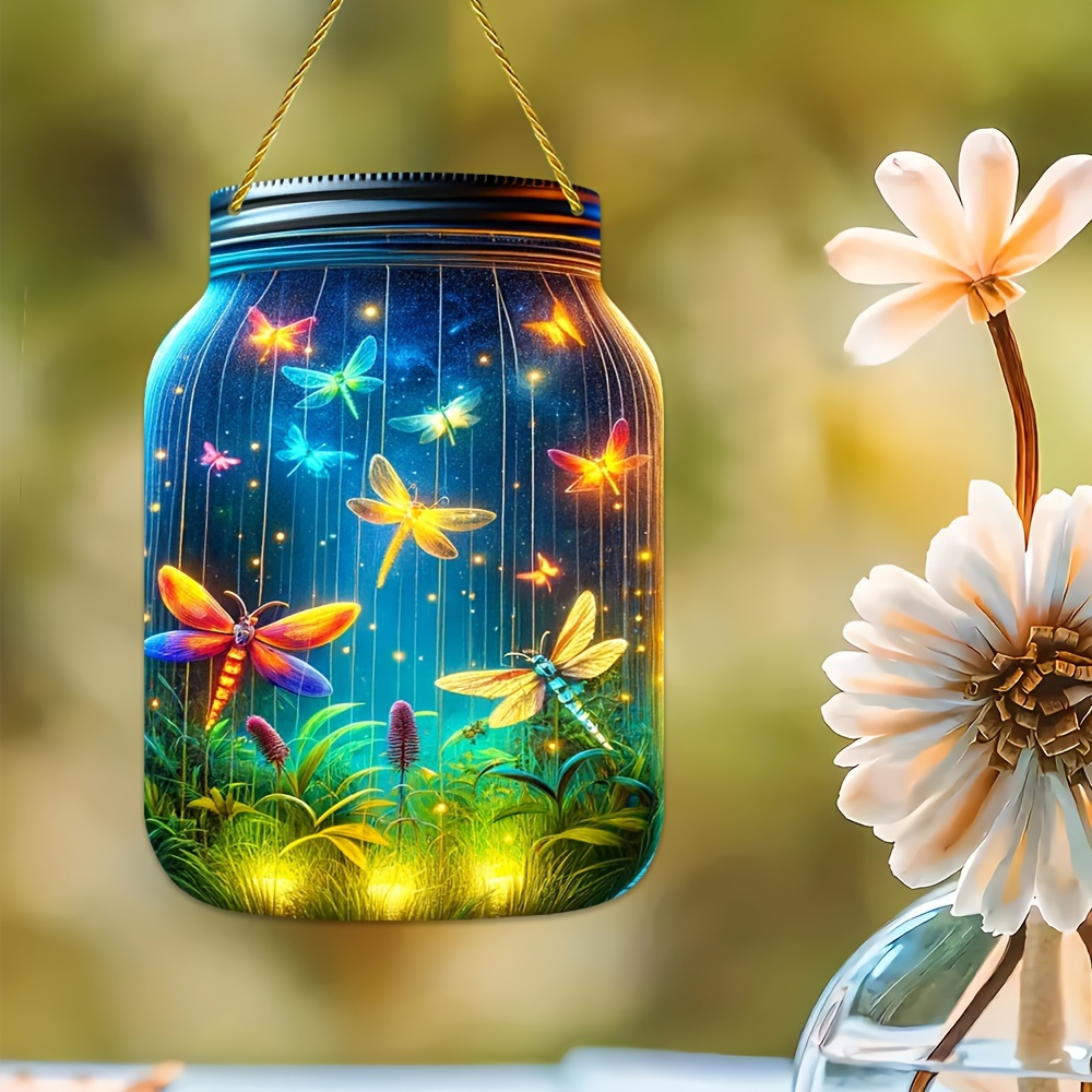 

Enchanting Firefly Mason Jar Lantern: Perfect For Garden, Patio, Or Bedroom Decor - 18cm X 7.1" X 12.5cm X 4.9" (l X H X W)