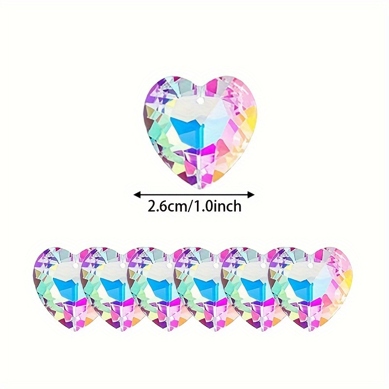 Image of Of Heart Prisms - 26mm Colorful Chandelier Drops For Window And Wedding Decoration, No Power Required