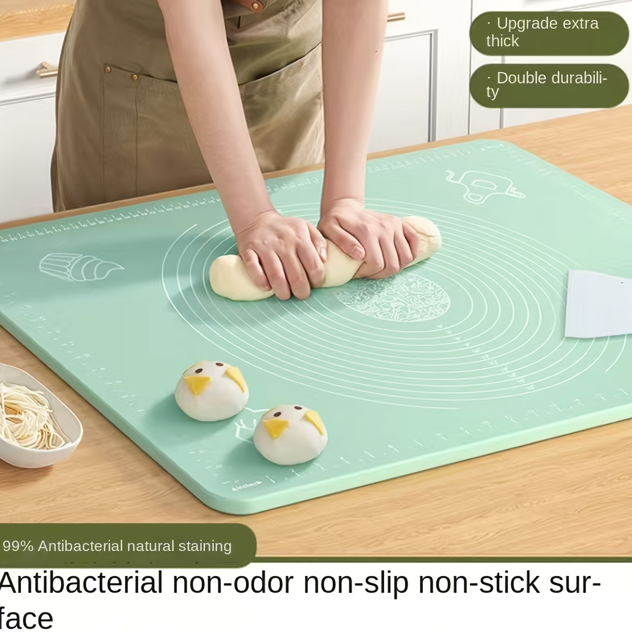 

Silicone Kneading Mat For Dough Rolling And Cutting Board -, Non-slip, , Heat Resistant, Food Safe Silicon Pastry Mat For Baking And Cooking