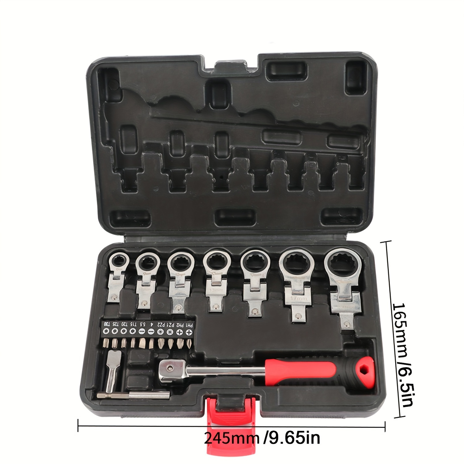 Ratchet Wrench Set Interchangeable Heads 180° Rotating Gear - Temu ...