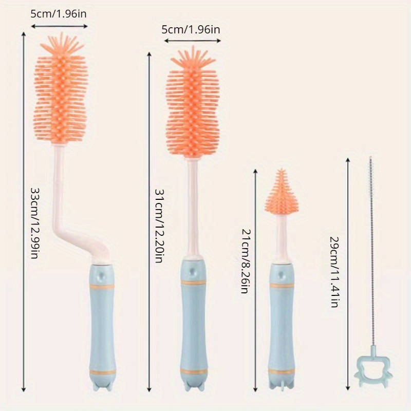 3pcs soft silicone container soothing item cleaning brush set     pp material   feeding essentials details 8