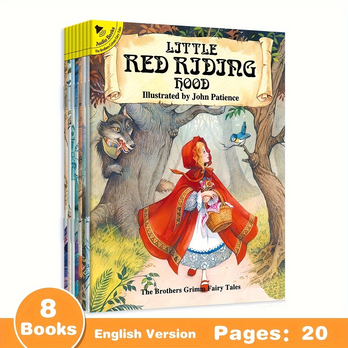 TEMU 1 Set Of 8 English Stories Large Storytelling Books With Audio Books For Bedtime Stories