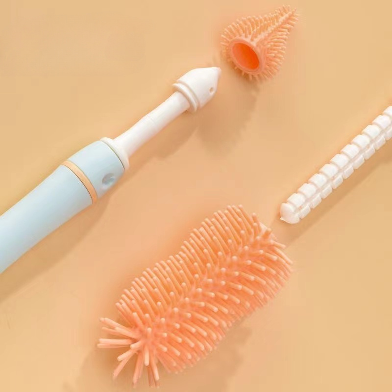 3pcs soft silicone container soothing item cleaning brush set     pp material   feeding essentials details 2