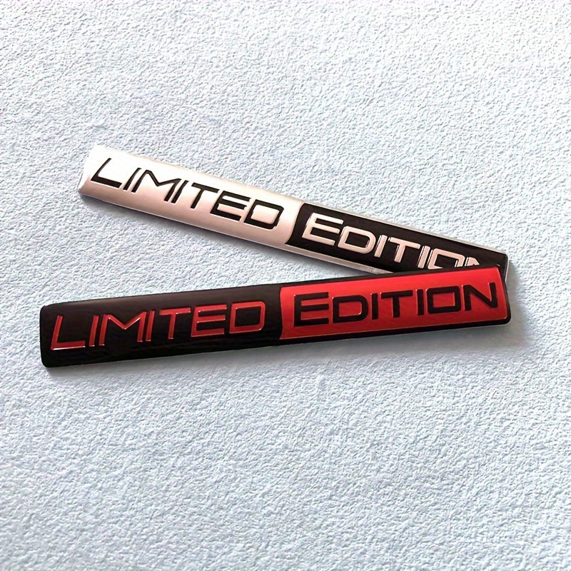 

2pcs Universal Limited Edition Car Emblems, Metal Auto Tailgate Badge Decals, Aluminum Vehicle Nameplates Stickers