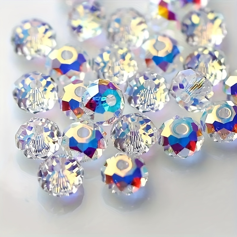 

110/80/60pcs4/6.8mm Austrian Crystal Luminous Boutique Glass With Hole Super Glitter Loose Beads For Jewelry Making Diy Handmade Bracelets Necklaces Craft Supplies