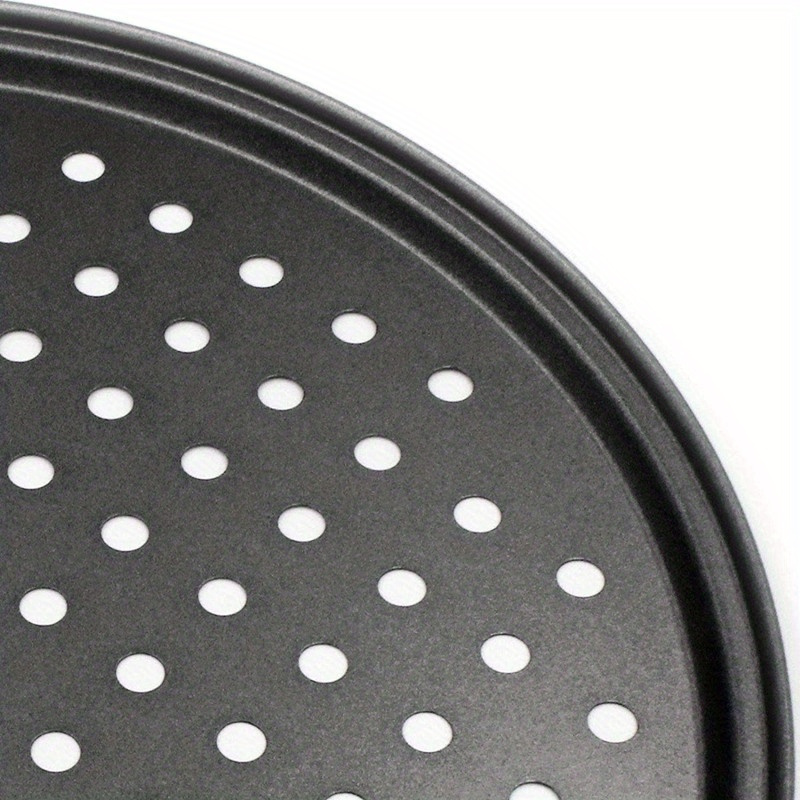 1pc 2pcs high quality non stick pan   ventilated   results oven safe 12 inch metal baking pan suitable for home and restaurant kitchens premium perforated pizza pan   easy to   perfect baking   details 2