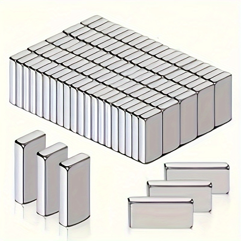 TEMU 50 pezzi, magnete rettangolare in rare 10X5X2 mm per zanzariere, finestre magnetiche, armadietti, decorazioni, scatole, ecc.