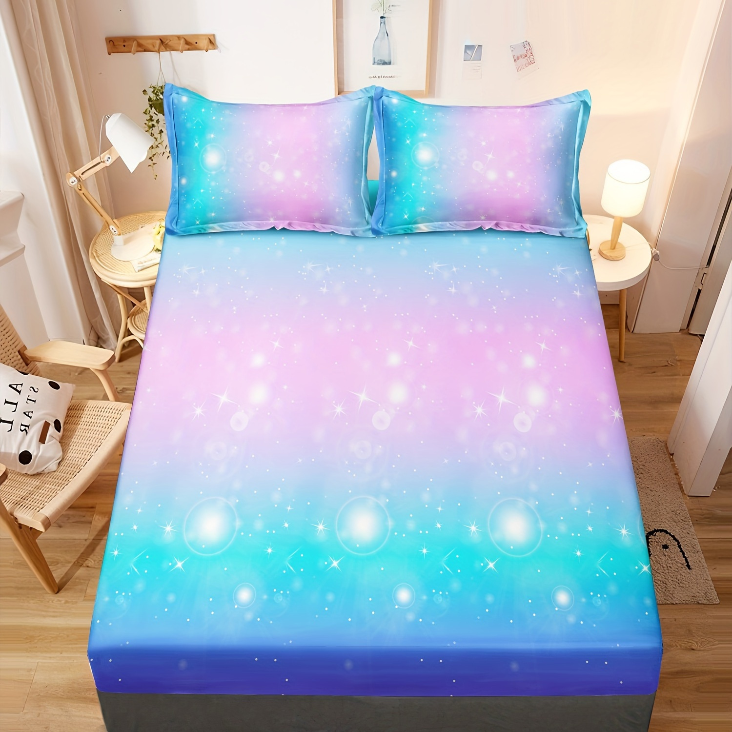 Chic Printed Brushed Microfiber Flat Sheet Pillowcase Set Temu Australia