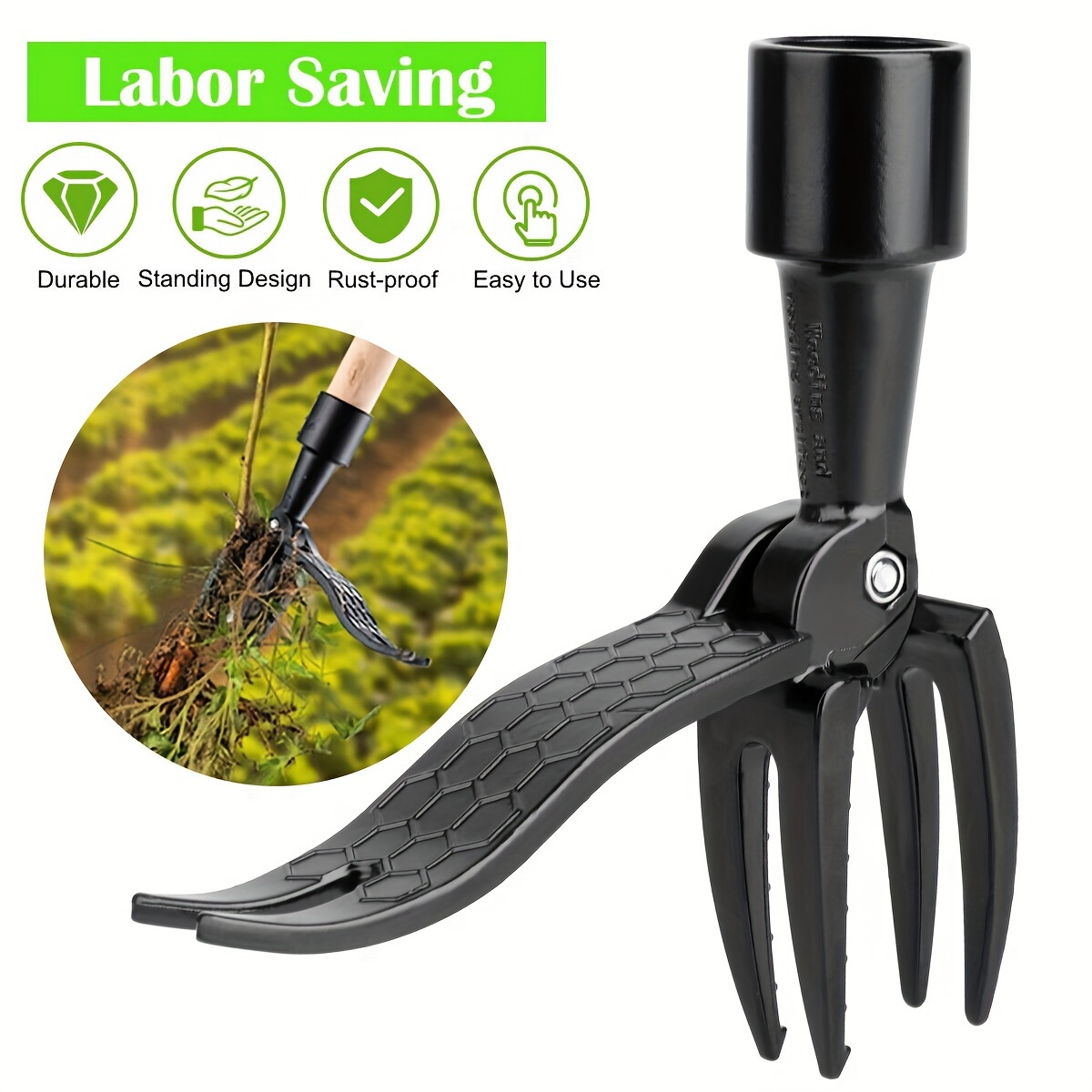 

No-bend Three-stage Standing Weeder Weeder Root Puller Manual Garden Tool