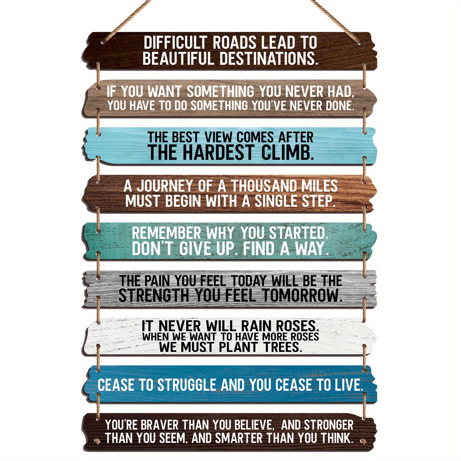 TEMU A Set Of For The Office, Featuring A Rustic . This Decorative Sign Showcases Suitable For Spaces Like The Living Room, Bedroom, Bathroom, Classroom, And Gym