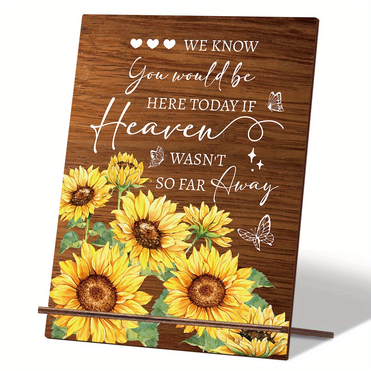 

Sunflower Wedding Memorial Plaque Wooden Plaque Decoration Ornaments, We You If Heaven 't , Wooden Wedding Memorial Ornaments Table Plaque Decoration