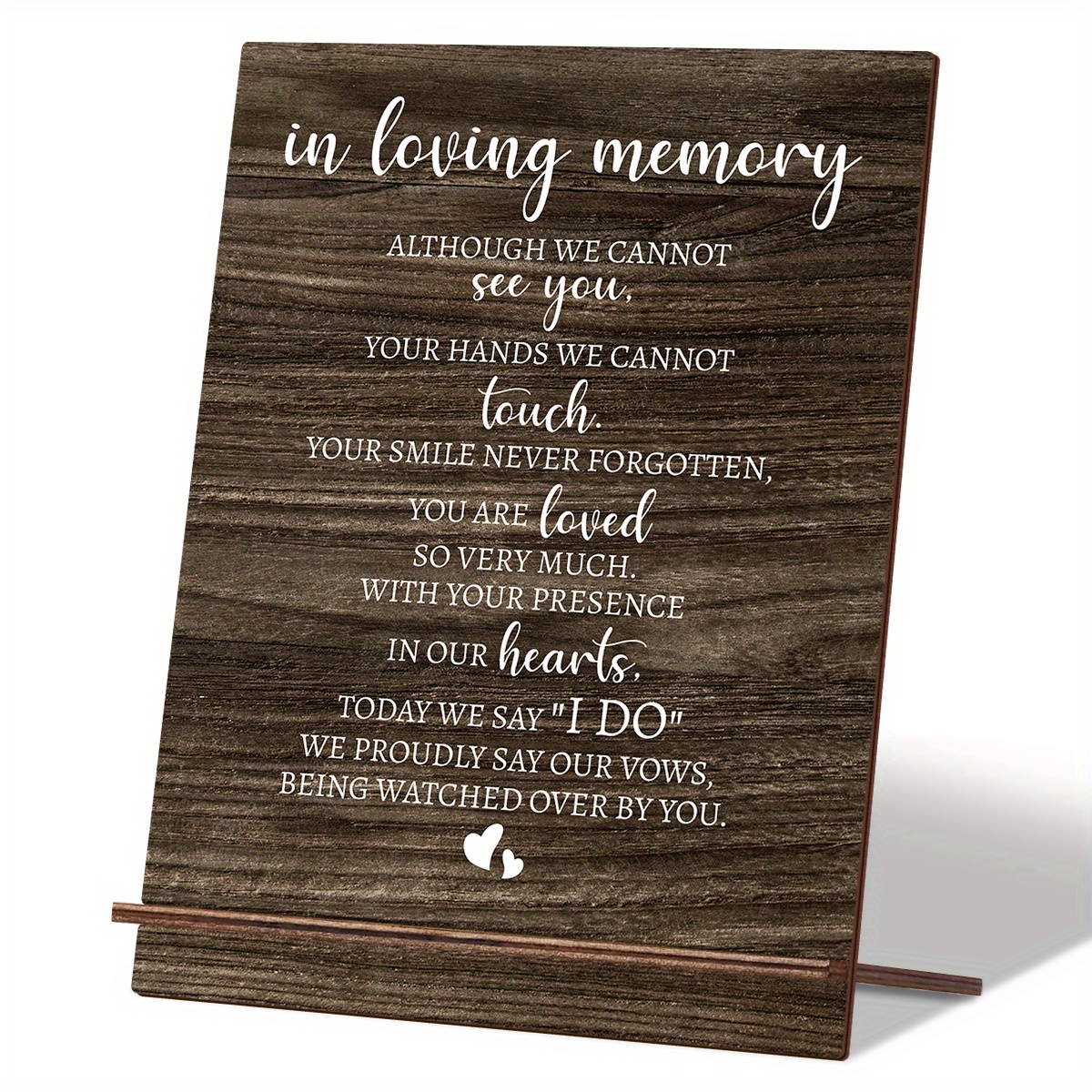 

In Loving Memory Wedding Sign, Wedding Wooden Decorations For Reception, Memorial Table Sign For Wedding, Sympathy Gift For Weddings Gifts Anniversaries Reunions.