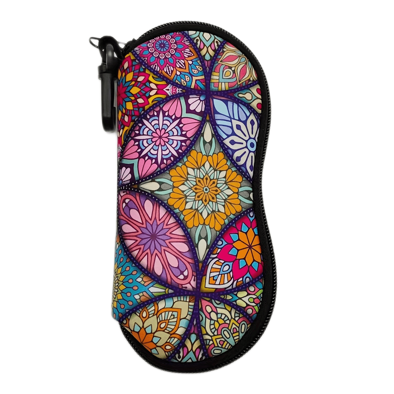 

Stylish Floral Zippered Fashion Glasses Case - Lightweight, Waterproof Neoprene, Multi-use For Glasses & Accessories, Unisex