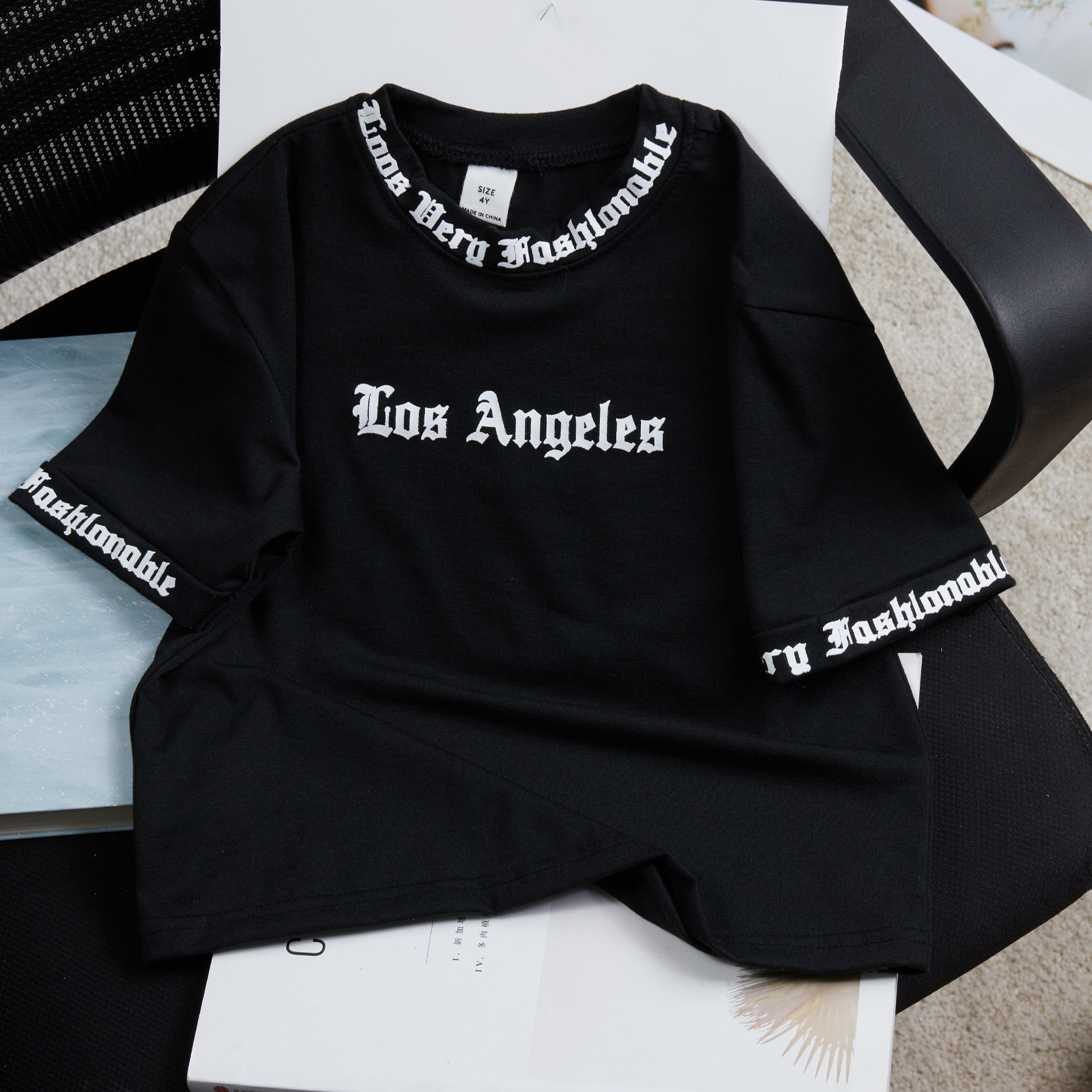 

Trendy Los Angeles Letter Print T-shirt, Tees For Boys, Casual Short Sleeve Top For Fall