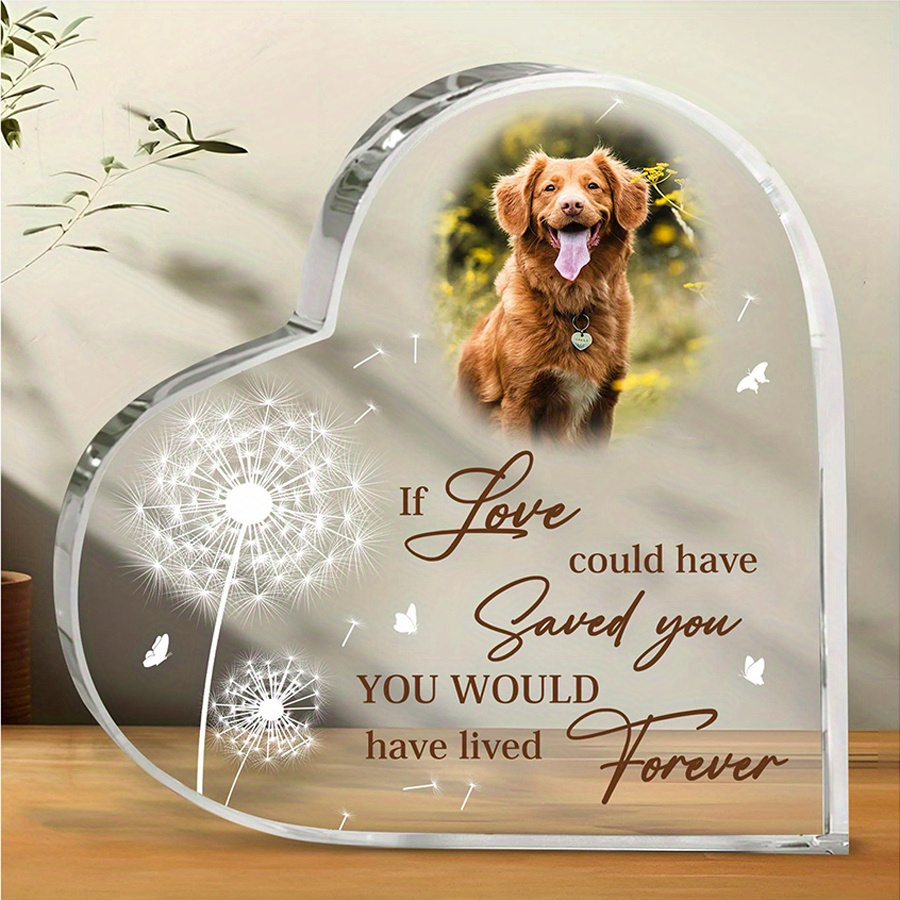 personalized   acrylic plaque sympathy remembrance gift for dogs or cats   keepsake desk decor   details 0