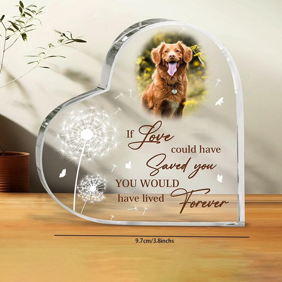 personalized   acrylic plaque sympathy remembrance gift for dogs or cats   keepsake desk decor   details 1