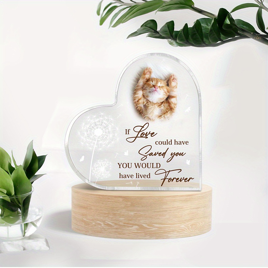 personalized   acrylic plaque sympathy remembrance gift for dogs or cats   keepsake desk decor   details 2