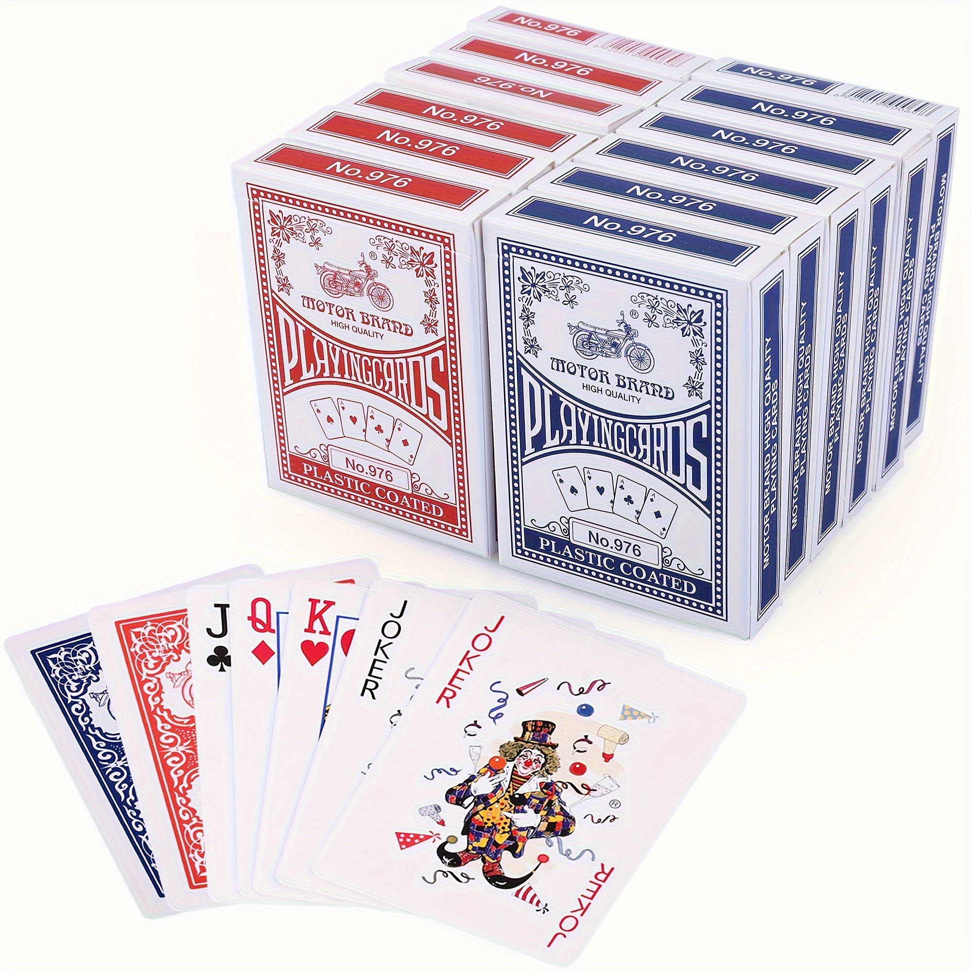 

976 Playing Cards - High Quality, Plastic Coated, Adult Use, Luck-based Game, Suitable For 14 And Up, In A Box