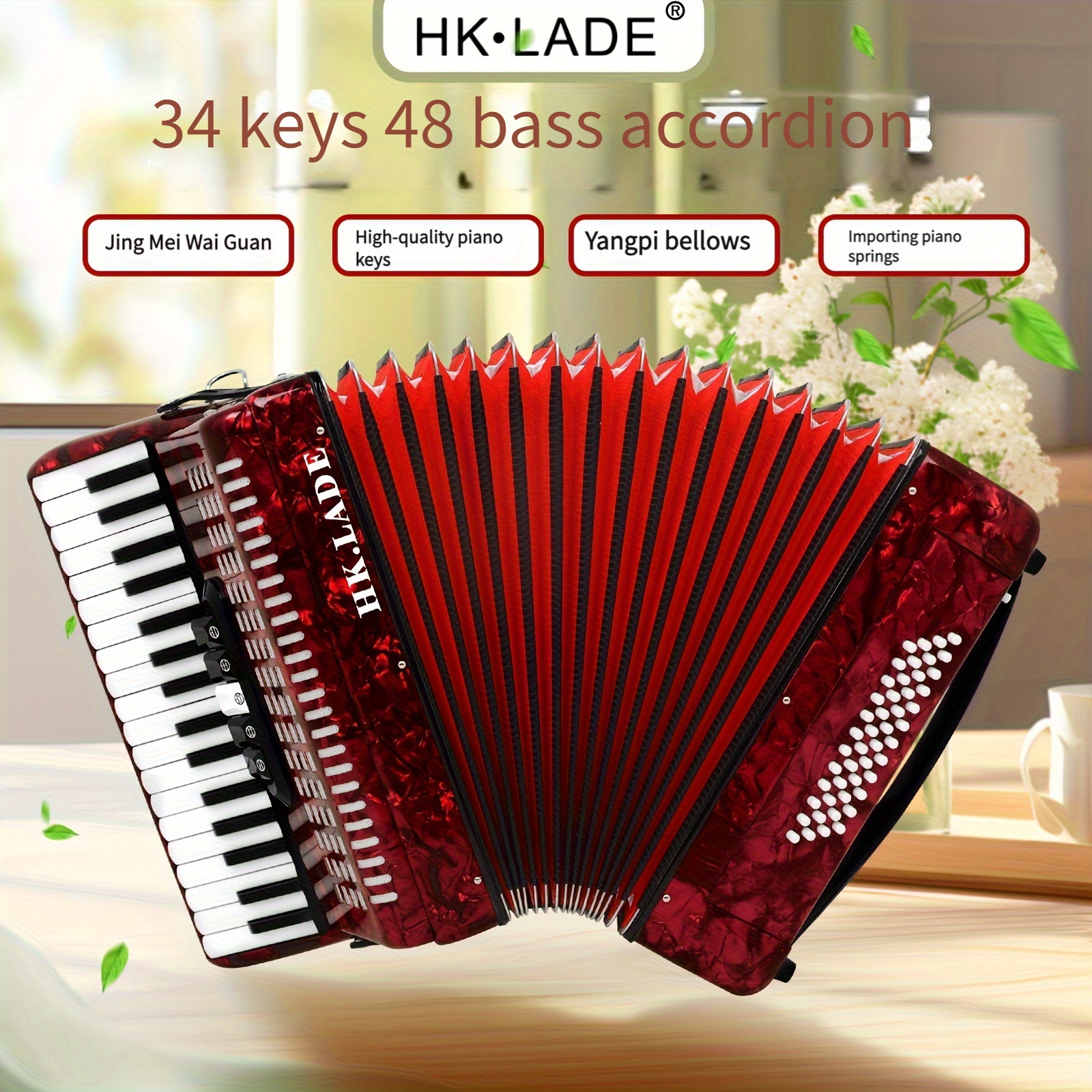 hk   ah 90 34 key 48   5 manual accordion