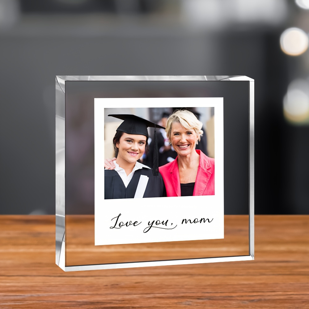 custom engraved acrylic photo frame personalized   mothers day   gift unique graduation keepsake creative illuminated picture block perfect customizable present for teachers and   details 1