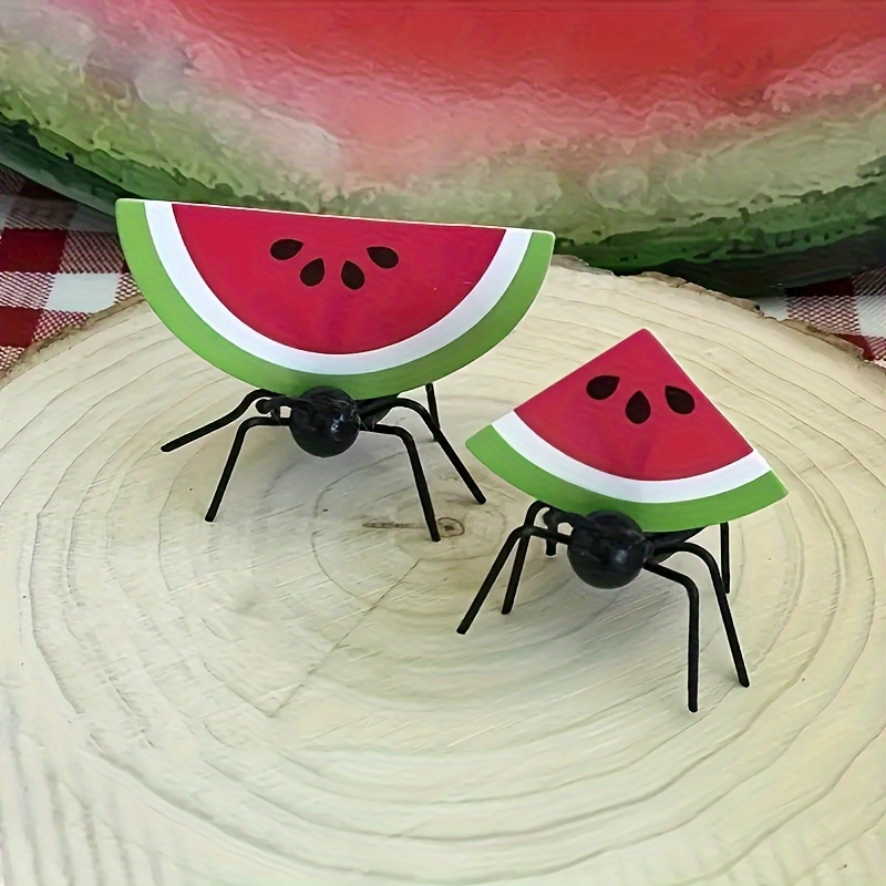 

2/4-piece Prank Ants & Watermelon Decorations - Durable Pvc, Ideal For Summer Parties, Picnics, Birthdays & Graduations