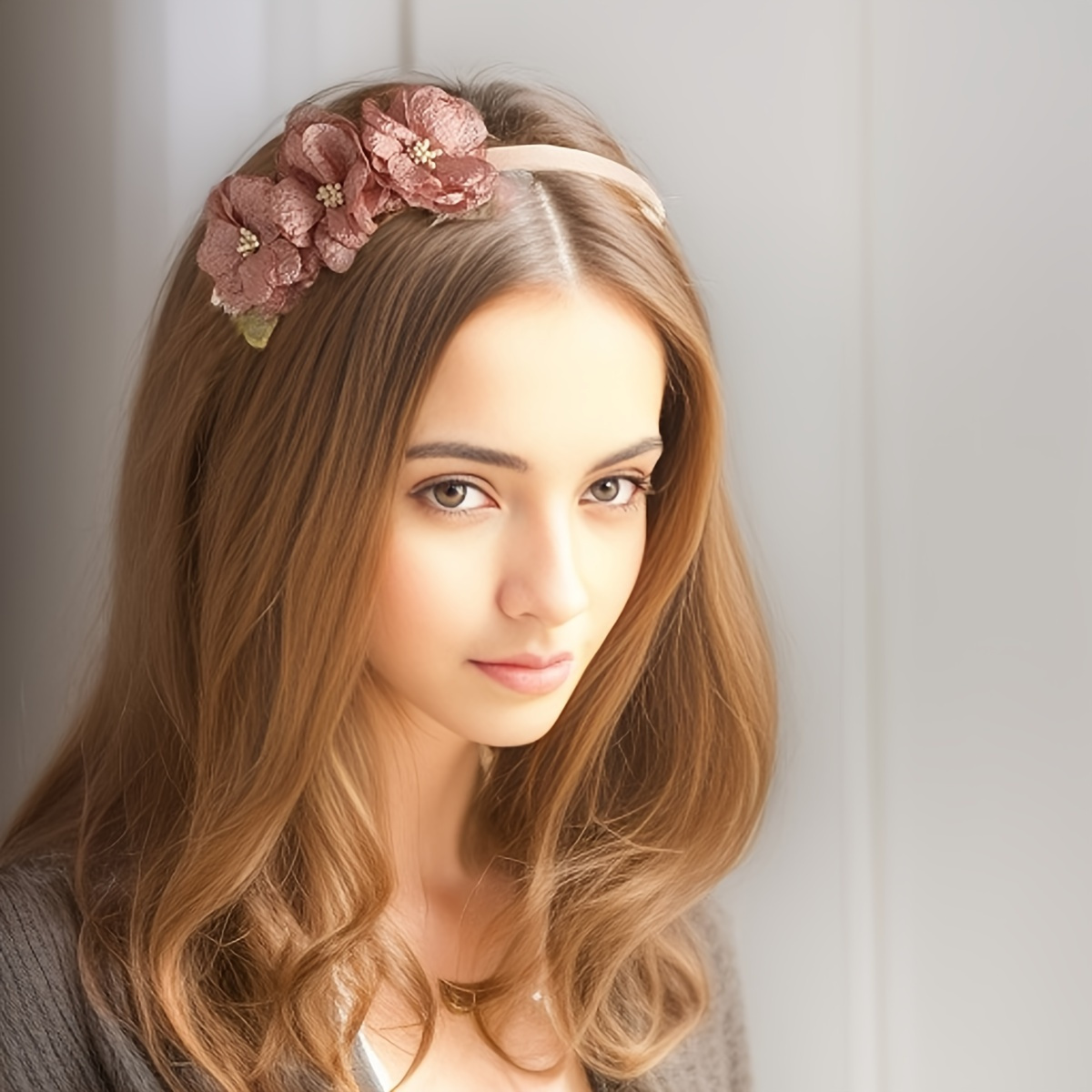 

Elegant Flower Decorative Head Band Vintage Non Slip Hair Hoop Stylish Hair Accessories For Women And Daily Uses