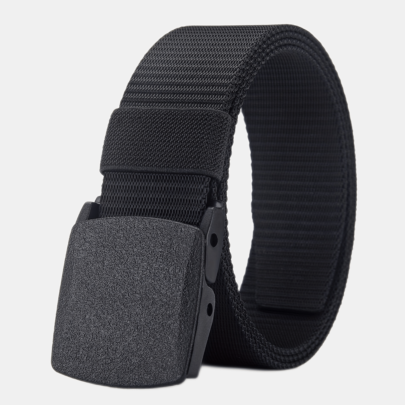 

1pc Multifunctional Canvas Buckle Unisex Belt, Monochrome Tactical Belts Jeans Pants Cargo Pants Waistband For Outdoor Work Sports