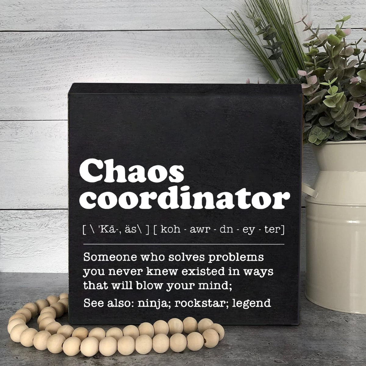 Funny Office Wood Box Sign Chaos Coordinator Sign Funny - Temu Philippines