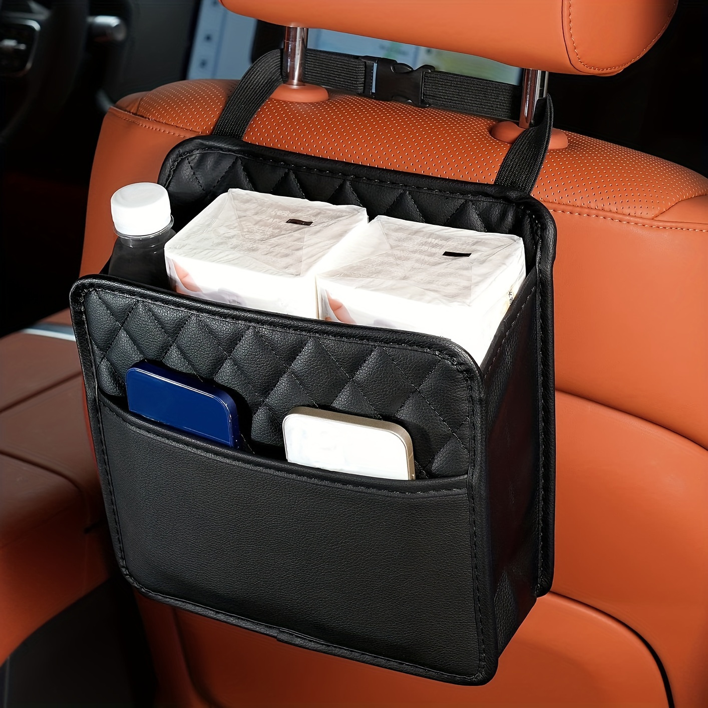 

1pc Car Seat Back Storage Hanging Bag, Multifunctional Storage Box, Car Seat Back Storage Bag, Car Interior Decoration Supplies