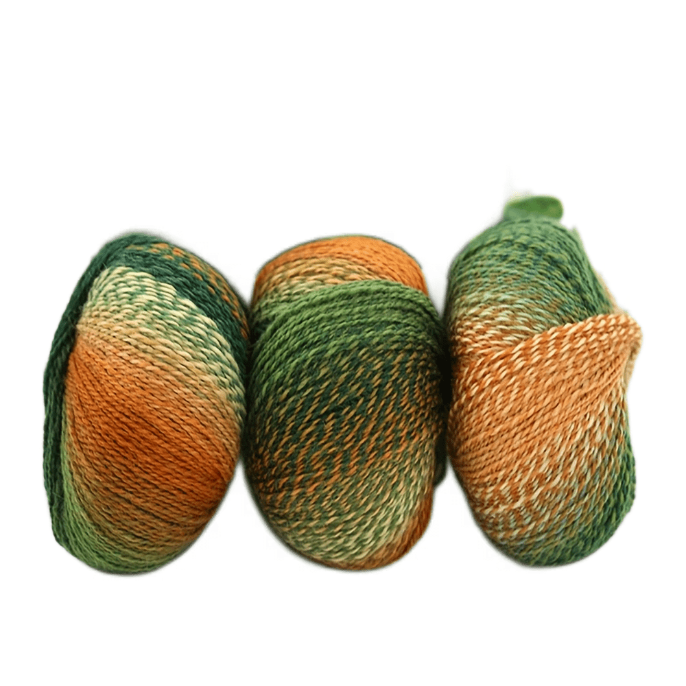 Image of 3pcs, 150g, 2024 Most Popular High Quality Rainbow Roving Soft Yarn Wool And Nylon Mixed 2plys Hand Knitting Yarn For Scarf, Sock, And Clothes