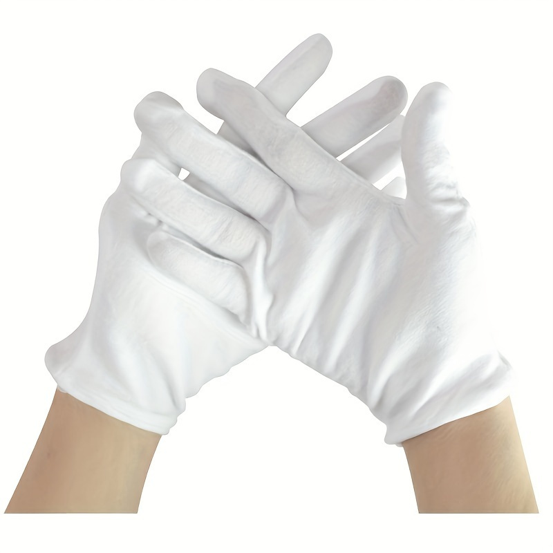 Spring/Summer unisex White Formal Gloves for Driving, Sun Protection, Skincare, Made of SPANDEX, Suitable for Jewelry & Dancing, Gardening, None