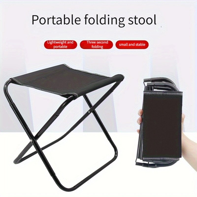 1pc Small Camping Stool Outdoor Portable Folding Chair For Picnic, Fishing,Traveling