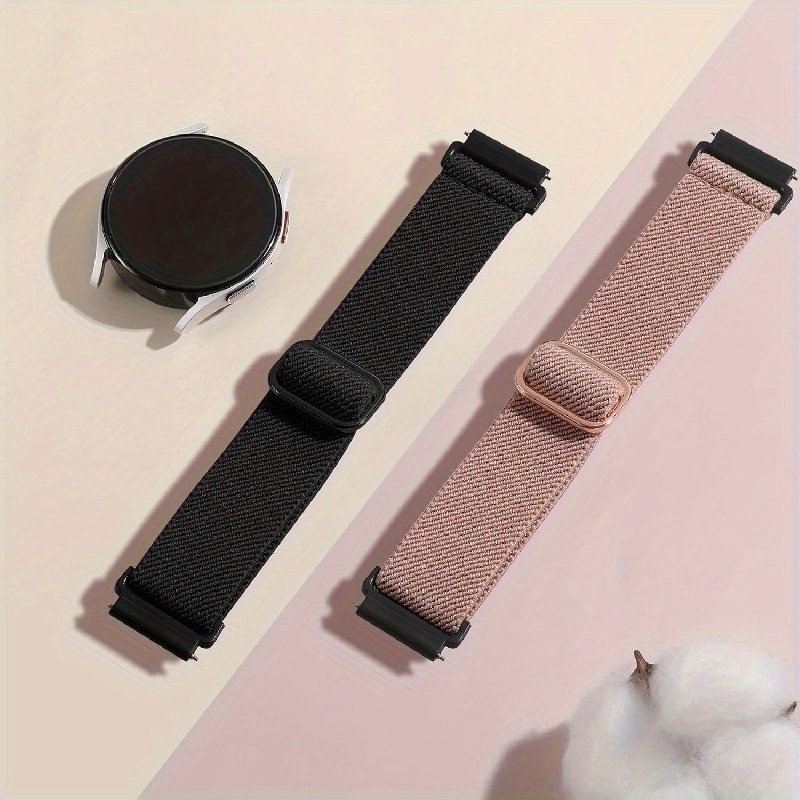 

2pcs Elastic Watch Bands Compatible With Samsung 40mm 44mm/watch 6 40mm 44mm/watch 4 Classic 42mm 46mm/watch 3 41mm/watch 5 Pro 45mm Elastic Nylon Solo Ring 20mm Strap