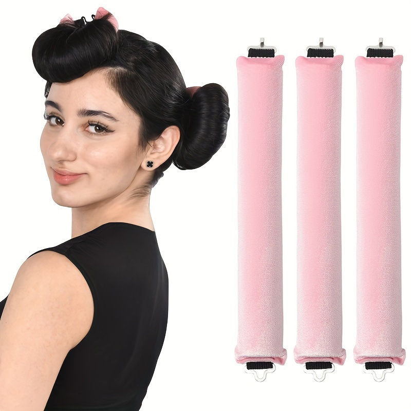 

3pcs/set No Heat Hair Curlers Heatless Hair Curling Sticks For All Hair Types Diy Hairdressing Styling Rods