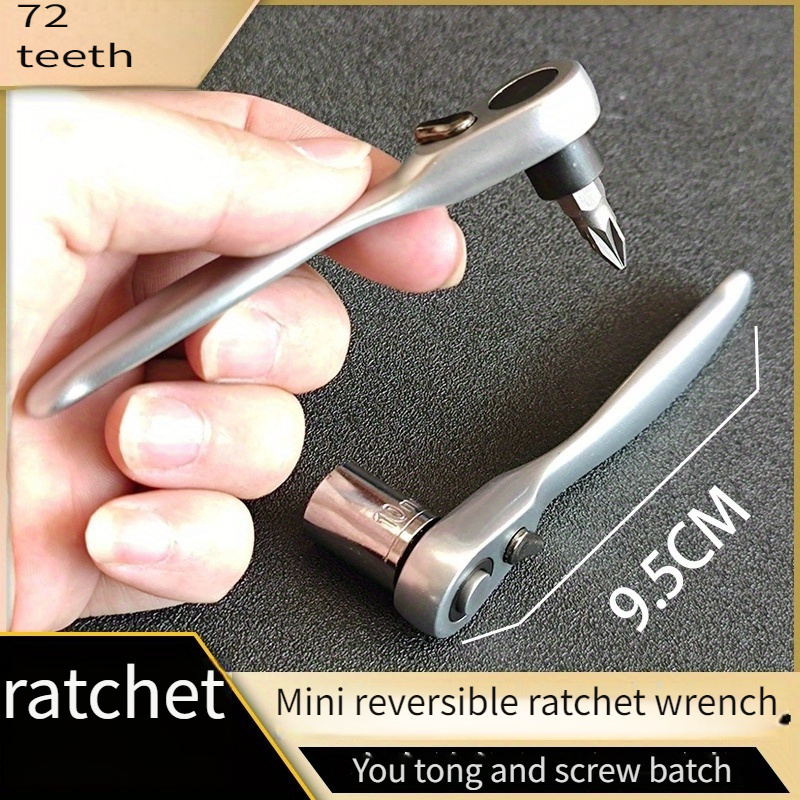 

Mini Ratchet Wrench 1/4 Socket Bidirectional Forward And Reverse Quick Screwdriver Cross Multi-function Set