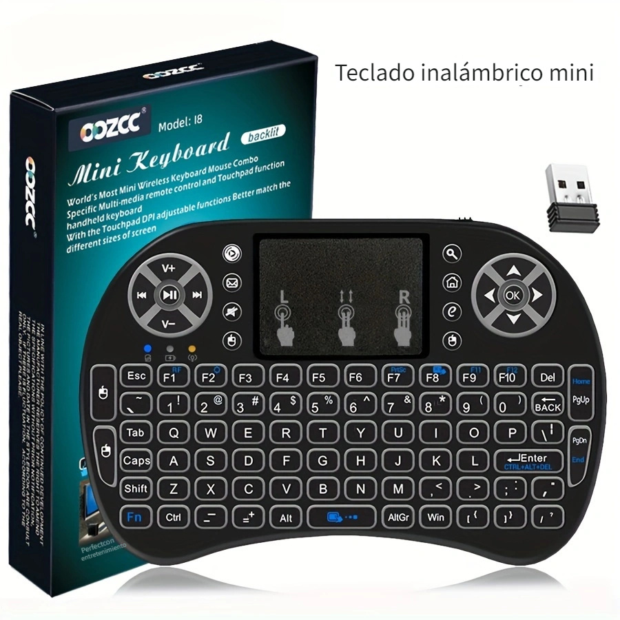 Control Remoto Teclado Inalámbrico Touchpad Air Mouse TV Box Smart PC