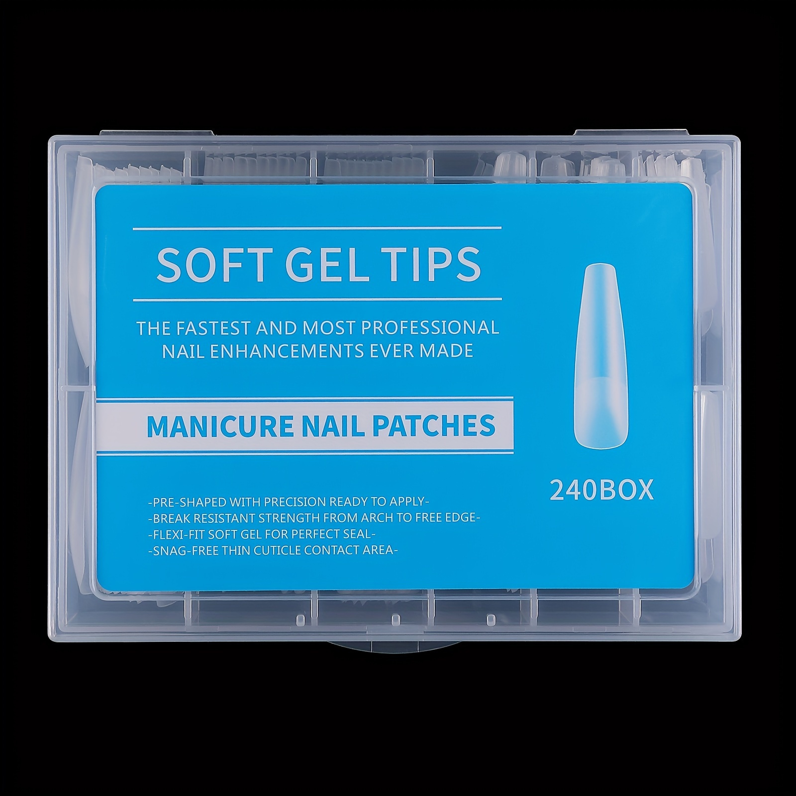 

Soft Gel X Nail Tips 240pcs/box Long Matte Acrylic Nail Tips Ballet False Nails Press On Nails For Nail Art Design Manicure Tools For Nail Art Diy