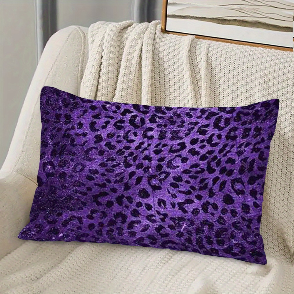 

Chic Distressed Print Pillowcase 12x20" - Soft Short Plush, Double-sided Design For Home & Coffee Shop Decor, Zip Closure, Machine Washable