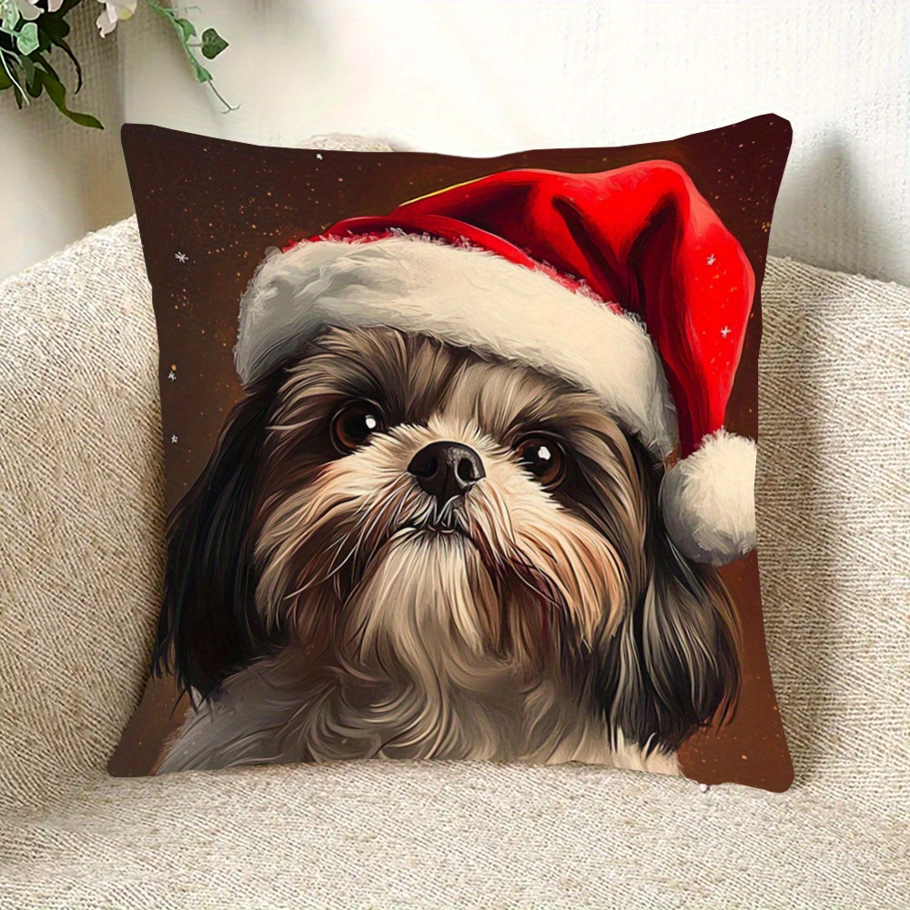 

1pc, 18x18 Double- Shih Tzu Dog Hat, , , Christmas , Polyester , , , For , ,