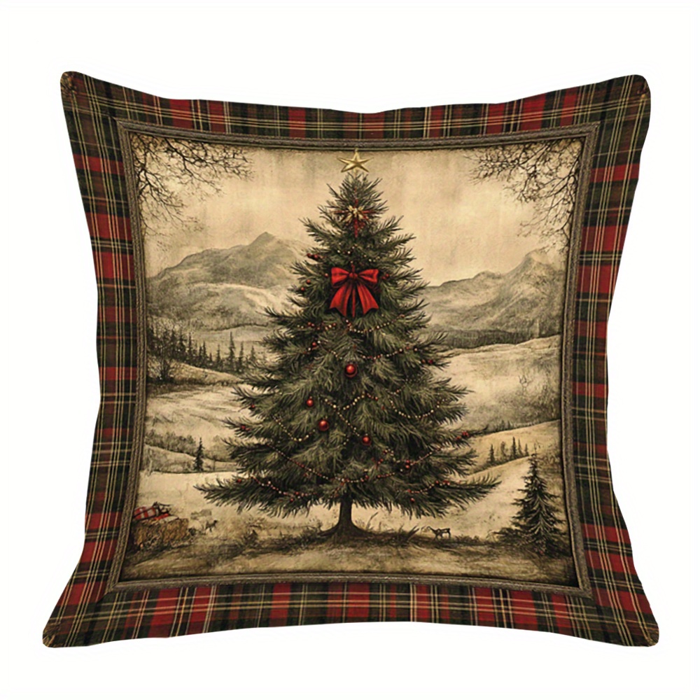 

Christmas Clan Crawford Double-sided 18x18" - For & Bedroom Decor, Zip , ( Not Included)