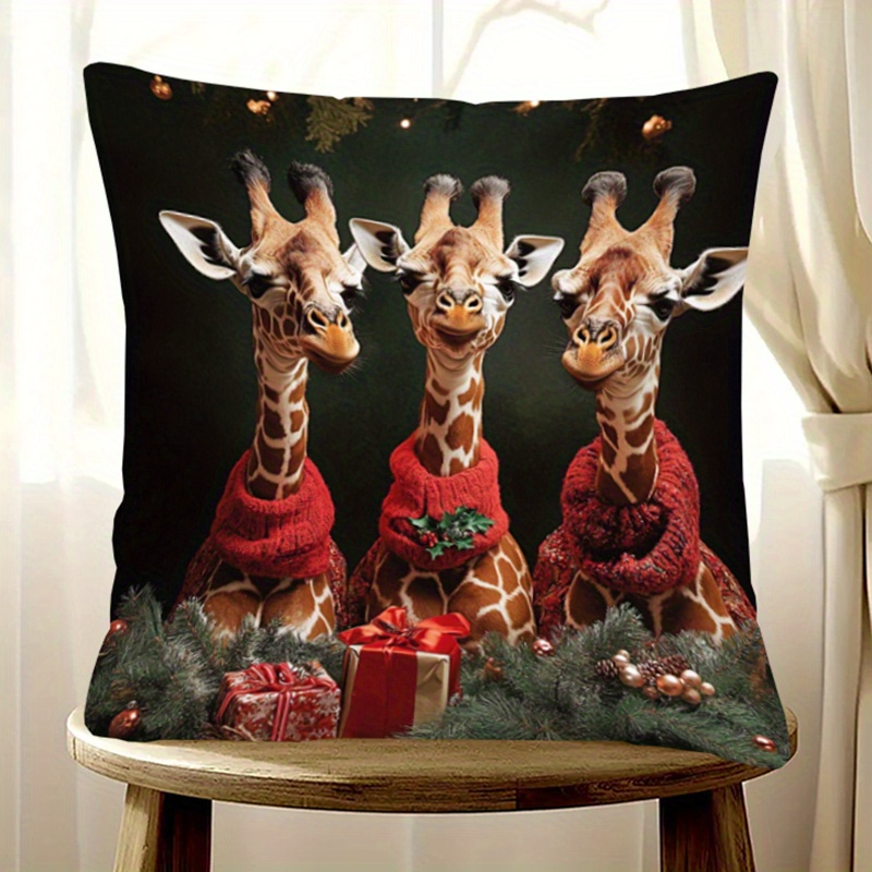 

Christmas Pillowcase 18x18" - Double-, , Zip - For & Bedroom Decor